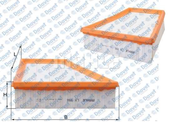 MAHLE LX998 Hava Filtresi Polo 02-14 / Ibiza Roomster 06-15 / Fabia 00-15 1.2tsi Chfa-Cgpa-Cgpb